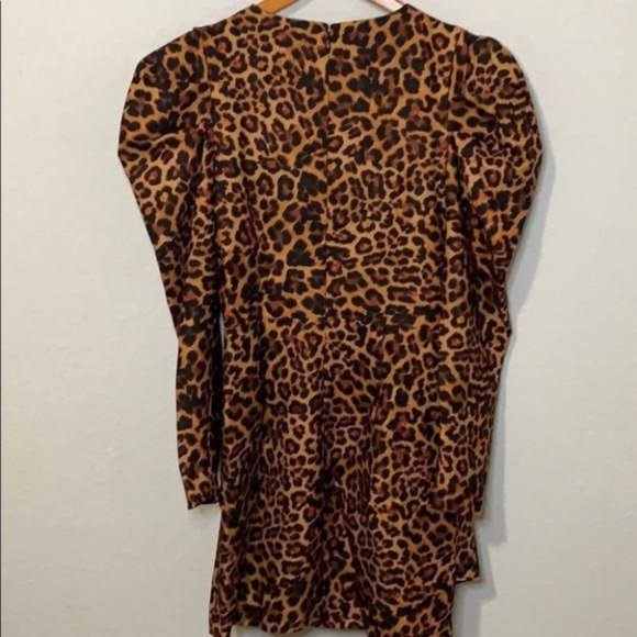 Lovers + Friends Eloise Mini Dress in Jaguar Size Small NWT Lined Deep V-neck - Picture 3 of 6